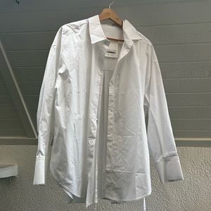 Oversized white button up from Oak + Fort